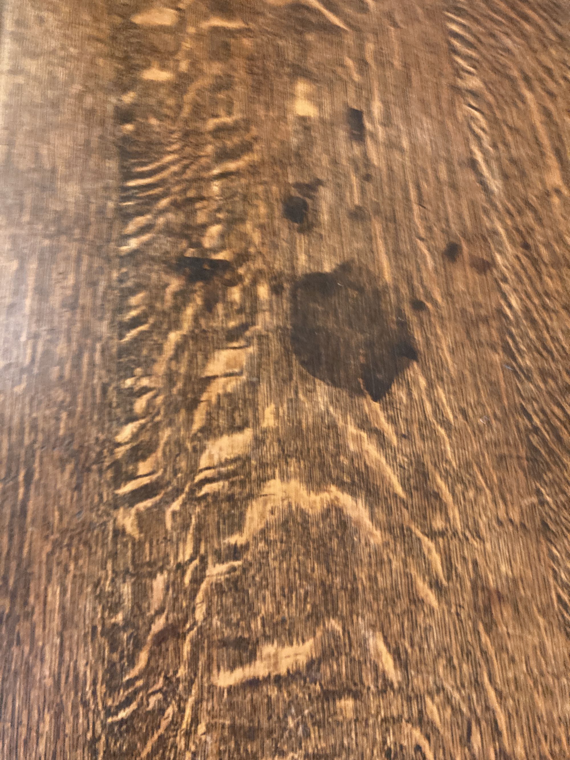 An oak gateleg dining table, length 106cm, depth 50cm, height 73cm